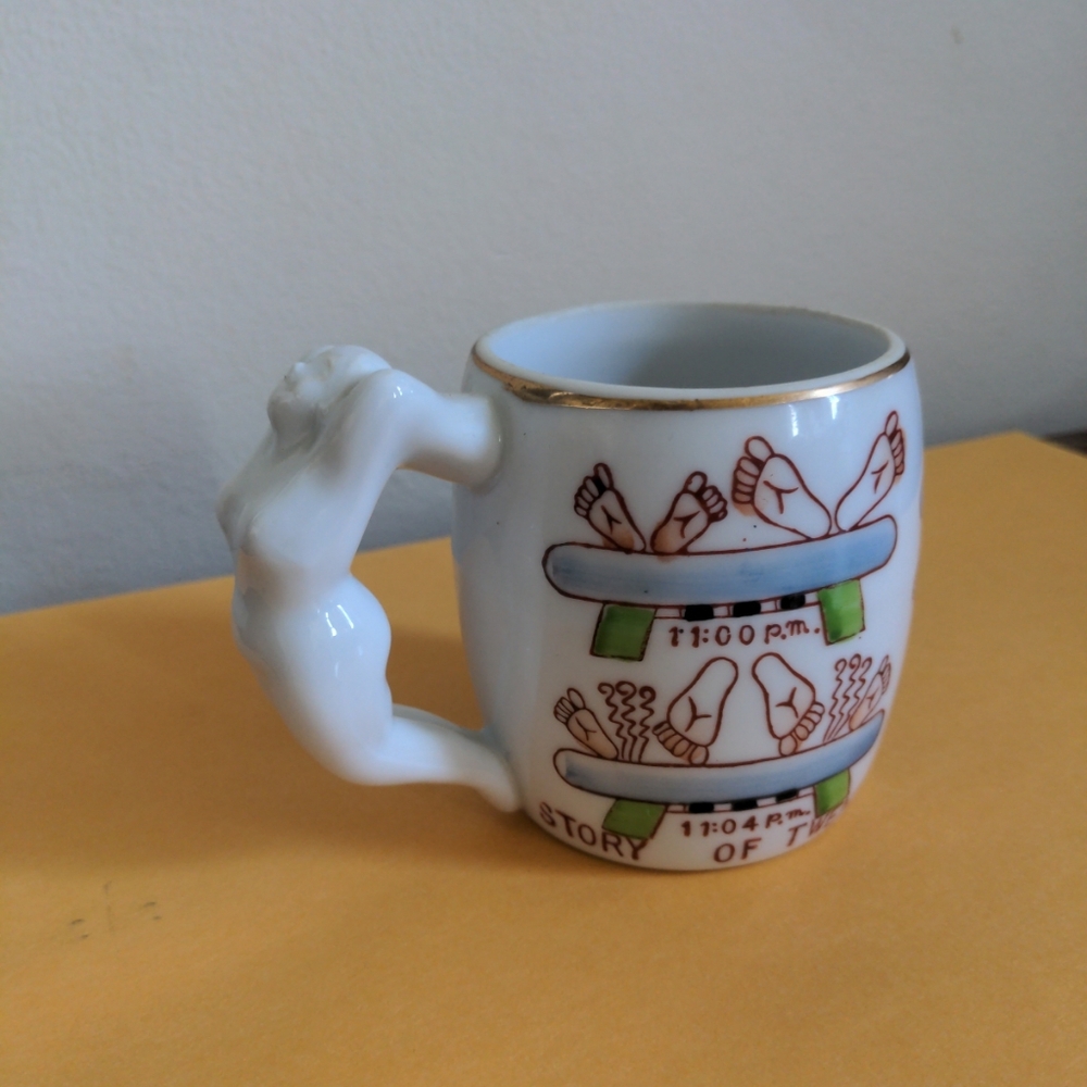 Vintage Whimsy Mug Story Of 20 Toes In 20 Minutes Boudoir Souvenir adult